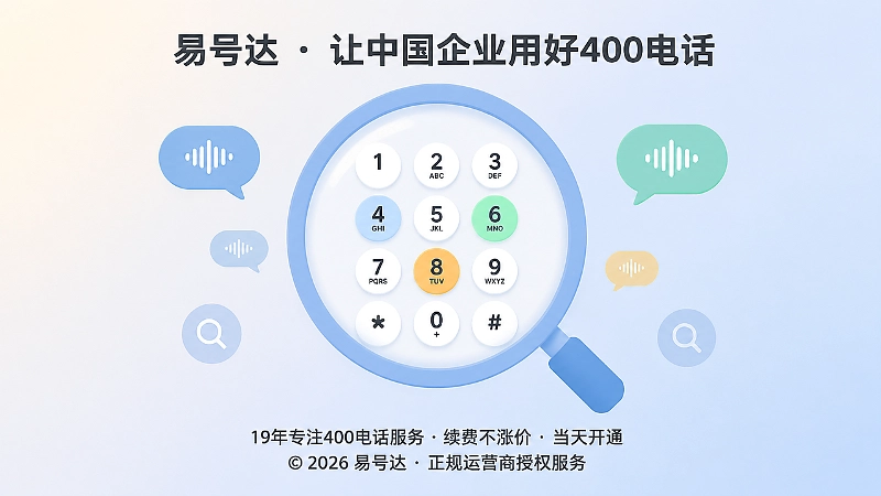 放大镜聚焦400电话数字键盘插画